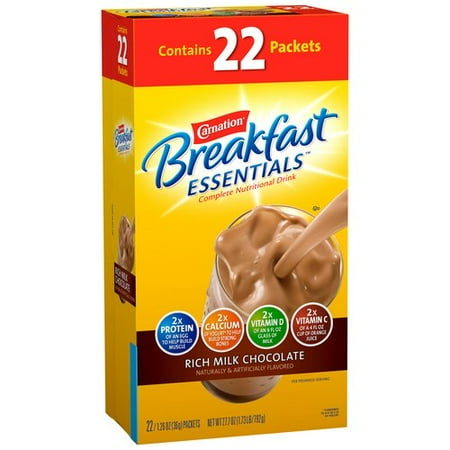 Carnation Bfst Essnt Nestle Carnation Beverage Choc Pwdr 22ct