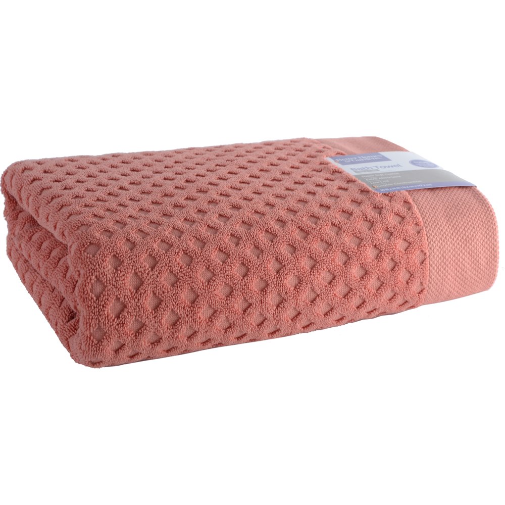 Better Homes & Gardens Thick and Plush Textured Bath Towel, Terracotta
