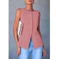 thumbnail image 3 of Chaleco PRETTYGARDEN para Mujer Traje de Verano Color Rosa Oscuro, 3 of 8