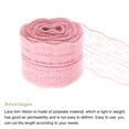 thumbnail image 3 of Unique Bargains 1.8' Wide 11 Yard Lace Ribbon Floral Pattern Pink Lace Trim Ribbon for Gift Wrapping, Wedding Decor, 3 of 6