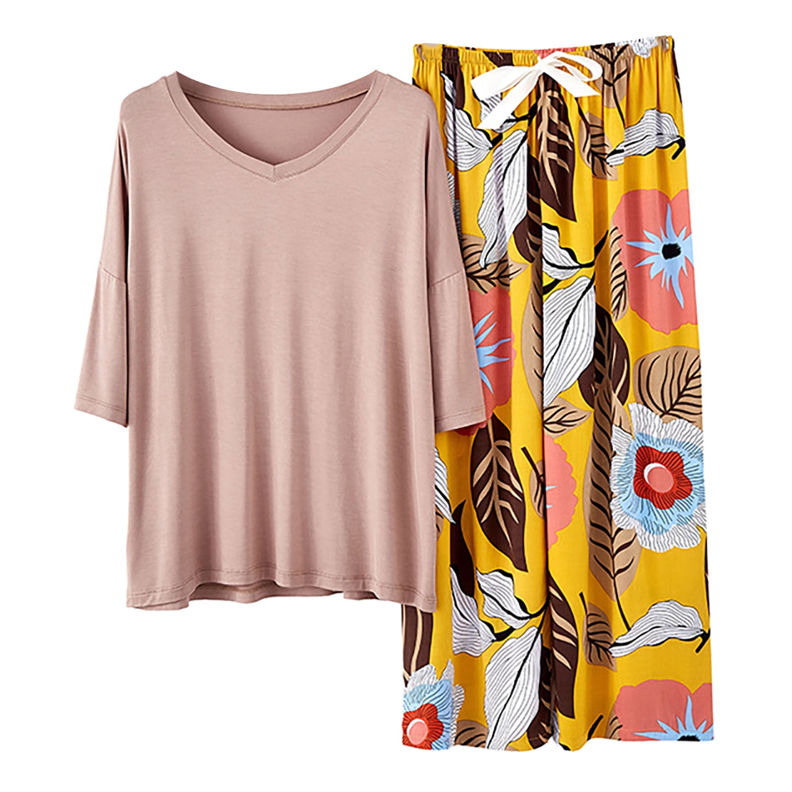 Floral print pajama set sale