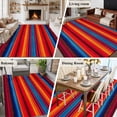 thumbnail image 5 of 6'x9' Area Rugs, Colorful Striped Indoor Outdoor Area Rug for Living Room Bedroom, Farmhouse Modern Rainbow Lines Art Washable Bathroom Rugs Kitchen Floor Carpet Mats Home Decor Aesthetic, 5 of 8