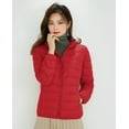 thumbnail image 2 of Wenseny Women’s Quilted Down Hooded Puffer Coat Warm Outdoor Parka Anorak Red XL, 2 of 7