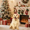 thumbnail image 6 of Dog Antler Headband Christmas Dogs Costume for Medium Large Dogs, Dog Ears Ajustable Elastic Band Dogs Costume for Christmas Party Decor,A, 6 of 7