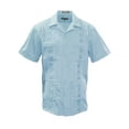 thumbnail image 1 of Gravity Threads Mens Guayabera Summer Shirt - Light Blue - Large, 1 of 2