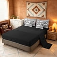 thumbnail image 4 of Manfei Southwestern Aztec Full Size Bedding Sets, Bohemian Black White Full Size Bed in a Bag, Black Reversible 7pcs, 4 of 6