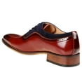 thumbnail image 2 of Gino Vitale Men's Lace Up Medallion Toe Dress Shoes, 2 of 3