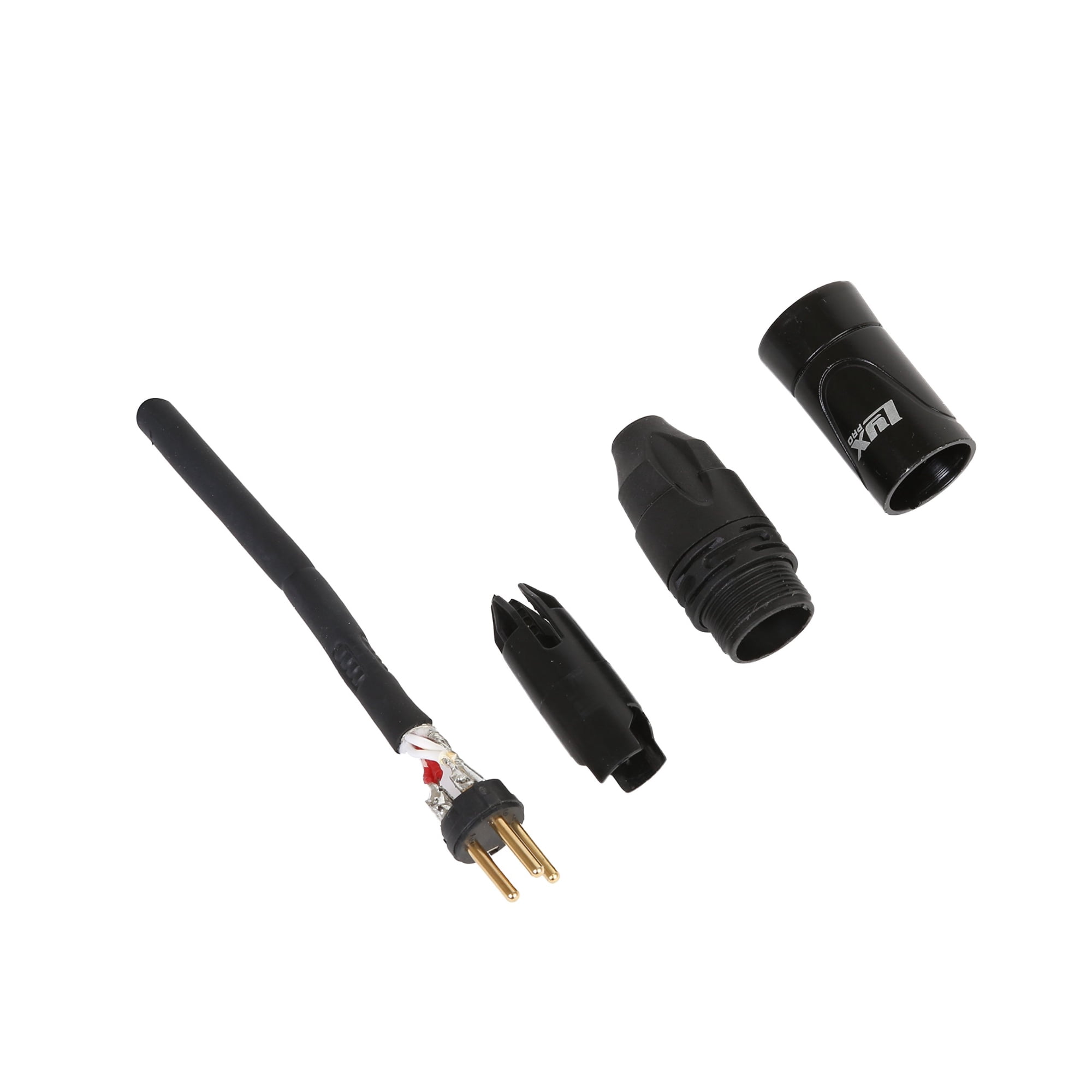 LyxPro 10-Foot XLR Cable, Male to 1/4" TRS Star Quad Microphone Cable, Black