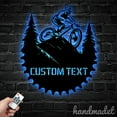 thumbnail image 3 of Handmadetneonsign Custom Name Mountain Bike Metal Wall Art LED Light, Biker Name Metal Led Sign, 3 of 5
