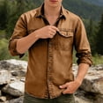 thumbnail image 5 of Business Casual Shirts for Men 2026 Spring Cotton Linen Relaxed Fit Long Sleeve Button Down Lapel Collar Work Shirt, 5 of 6