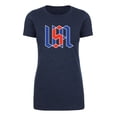 thumbnail image 2 of USA T-shirts, Women's 4th of July Shirts, Red White and Blue Patriotic Shirts - Heather Navy MH200WPATRIOT S12 XL, 2 of 3