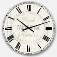 thumbnail image 1 of DesignArt Farmhouse Florals VIII Large Wall Clock, 1 of 2