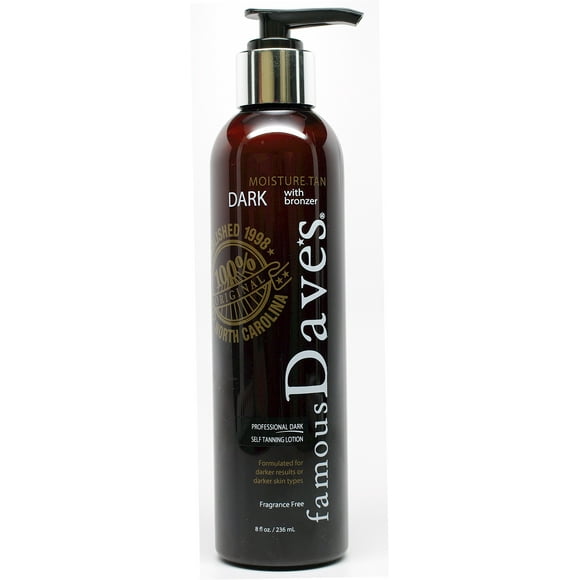 Auto Tanner Famous Dave's Moisture Tan Dark con bronceador