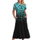 thumbnail image 1 of Vestido de Manga Corta para Mujeres Vestido de Verano de Cuello Redondo Impreso, Poliéster de Tamaño Verdadero Diario Y Vestido de Fiesta, 1 of 5