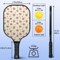 thumbnail image 4 of Pickleball Paddles Set,Pioneer Flower Floral Print Pattern Fiberglass Surface Pickleball Racket Set with 2 Indoor Outdoor Pickleball Balls and Pickleball Bag,Pickle-ball Equipment, 4 of 6
