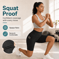 thumbnail image 2 of CAMBIVO Biker Shorts for Women with Pockets, High Waisted Workout Yoga Shorts, Squat Proof 4-Way Stretch Athletic Shorts for Gym Running Volleyball, Black, 2 of 9