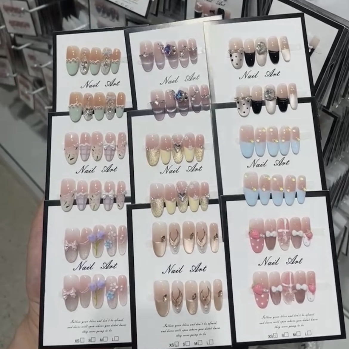 Orphan wearing nail pads are purely handmade wholesale, blind box mixed batch, clearance, tail goods, nail art live supply, stall