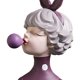 thumbnail image 4 of Bonita estatua de niña, regalo de cumpleaños moderno, escultura de mesa coleccionable, adorno artesanal Púrpura, 4 of 5