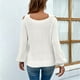 thumbnail image 4 of Puntoco Suéter Mujer Sexy Moda Casual Soild Manga Larga Jersey Cuello Redondo Suéter Navidad Liquidación Puntoco Puntoco-3294, 4 of 5