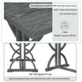 thumbnail image 4 of EUROCO  60"  6-Piece Dining Table Set,Dining Room Set with 1 Table,Unique Table Legs,Bench and  4 Cushioned Chairs,Solid Wood Rectangular Table and Chair Set, Kitchen Table Set, 4 of 8