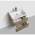 thumbnail image 3 of Eviva Smile 24" White Oak Wall Mount Modern Bathroom Vanity w/ White Integrated Top, 3 of 5