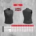 thumbnail image 3 of First Mfg Co - Nina - Women's Motorcycle Biker Riding Black Leather Vest - 4X Large, 3 of 5