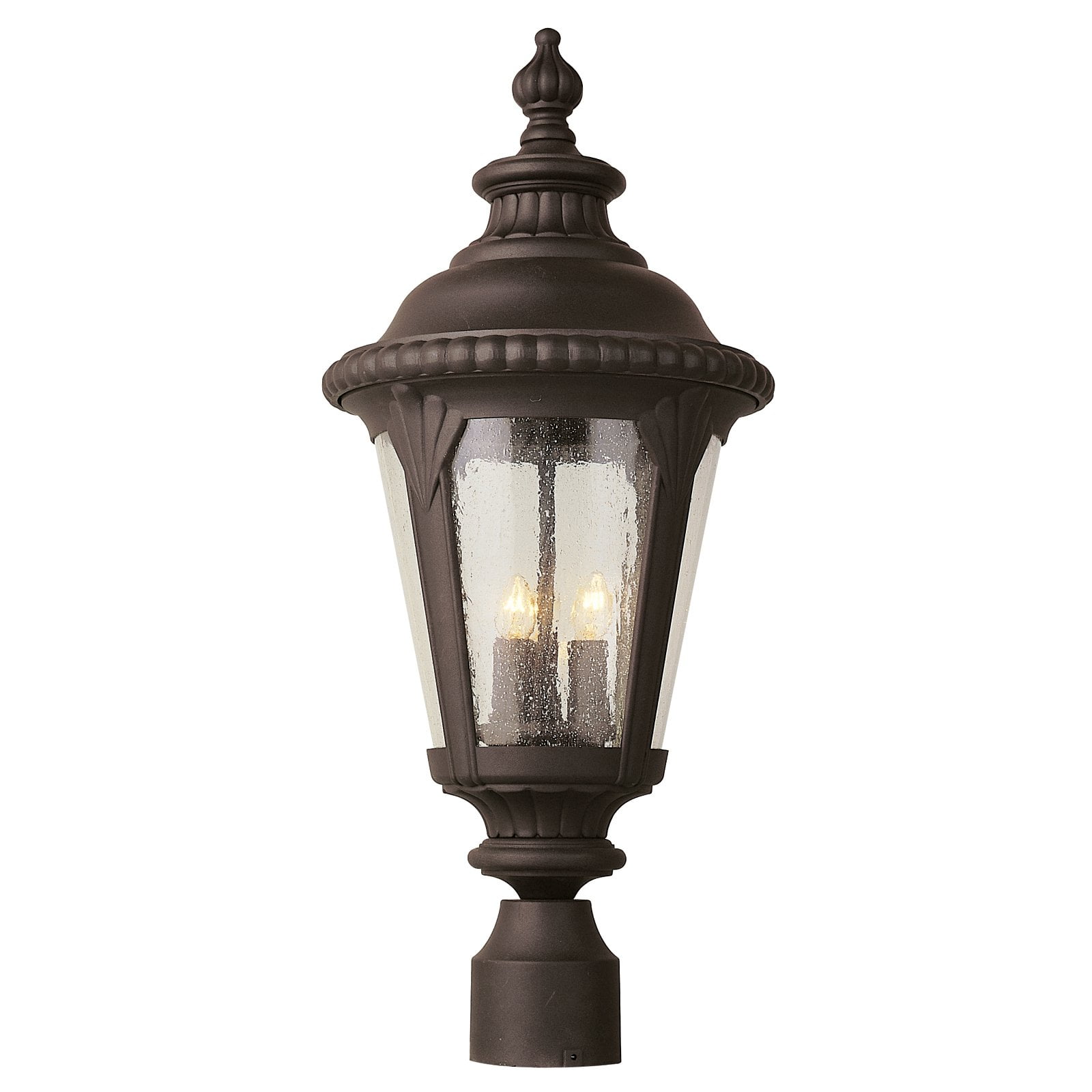 Bel Air Saddle Rock Outdoor Post Lantern 24h In