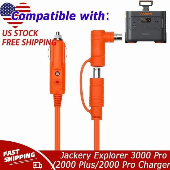 14AWG Charger Compatible with Jackery Explorer 3000 Pro/2000 Plus/2000 Pro/2000/1500/1500Pro