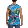 thumbnail image 4 of Easygdp Little Sea Turtles Men's Breathable Tank Tops Sleeveless Sporty T Shirts for Basketball, Mountaineering, Bodybuilding -Large, 4 of 8