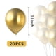 thumbnail image 2 of Globos Ztikug 20 unidades Látex Metálico Dorado 46 cm, 2 of 5