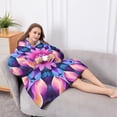 thumbnail image 5 of Oversized Wearable Blanket Hoodie,Colorful Tie Dye Mandala Pattern Sherpa Blanket Hoodie with Super Pockets,Super Warm Fuzzy Pullover for Women & Men, 5 of 6