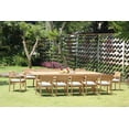 thumbnail image 6 of Teak Dining Set: 12 Seater 13 Pc:Large Caranasas 122" Double Extensions Premium Rectangle Dining Table & 12 Montana Stacking Arm/Captain Chairs Outdoor Patio Grade-A Teak Wood WholesaleTeak #WMDSMT15, 6 of 7