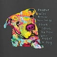 thumbnail image 2 of Colorful Pitbul | People Will Know How Large Your Soul | Dean Russo Art Animal Lover Mens Long Sleeve Shirt, Charcoal, 3X-Large, 2 of 6