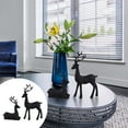 thumbnail image 2 of Christmas Reindeer Table Ornaments Christmas Decoration Indoor Decoración De Navidad Para Sala Decoracion Navideña Interior Christmas Decorations for Home Indoor Outdoor Resin,2PCS ,Black, 2 of 9