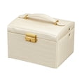 thumbnail image 1 of Caja de almacenamiento de joyas Organizador multifuncional para pendientes Collares Novia Blanco jinwen Estuche organizador de joyas, 1 of 8