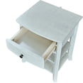 thumbnail image 4 of MUSEHOMEINC Rustic Wood 3-Tier Nightstand with Storage Shelf and Drawer, White Washed Finish, 4 of 7