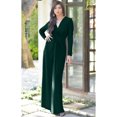thumbnail image 4 of KOH KOH Long Sleeve Modest Fall Winter Evening Flowy Empire Waist Full Floor Length Cocktail Formal V-Neck Tall Maxi Dress Gown Abaya For Women Emerald Green XXX-Large US 22-24 NT171, 4 of 7
