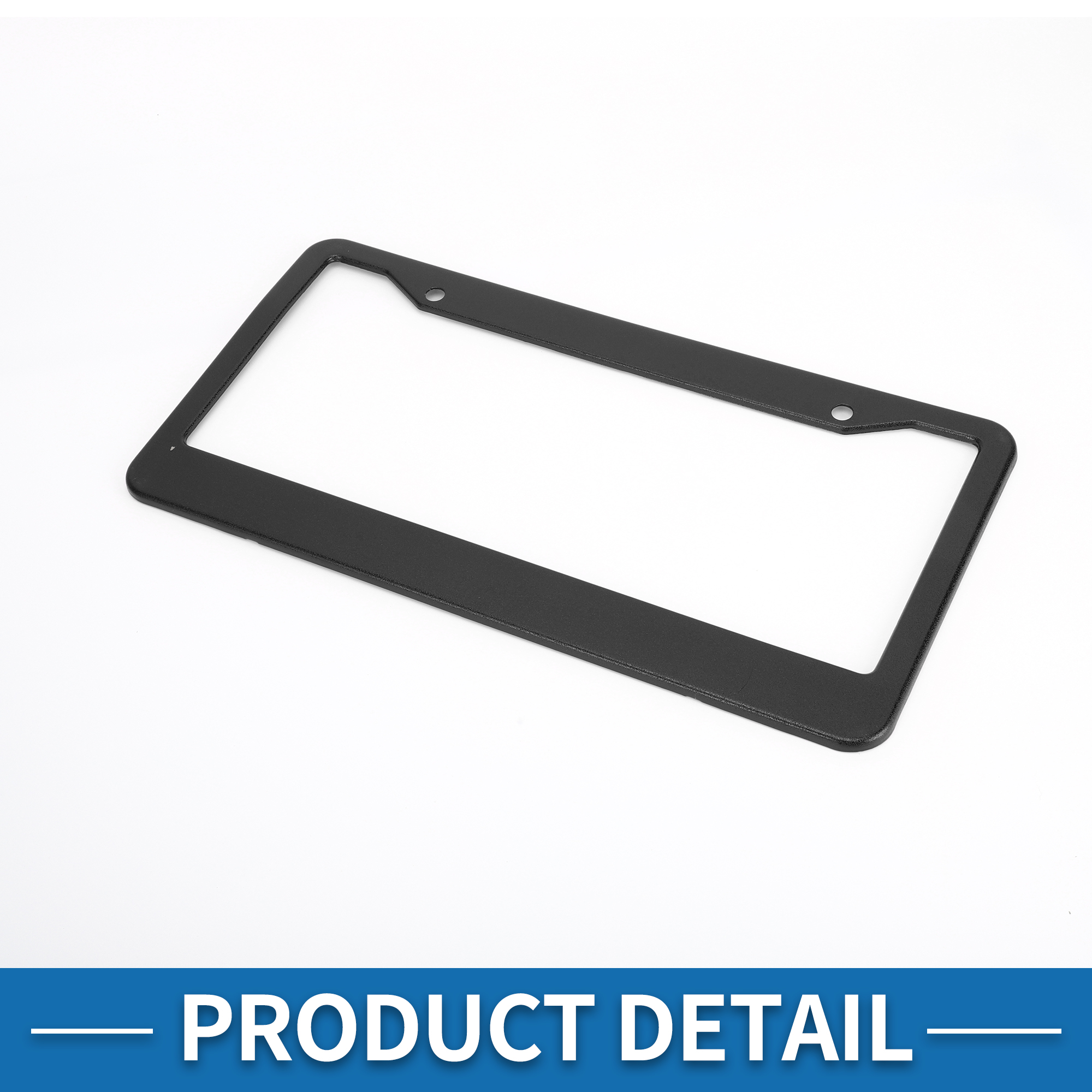 Unique Bargains Durable Aluminum Alloy License Plate Holder Black