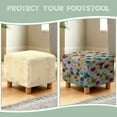thumbnail image 6 of Jiueut Colorful Dandelion Print Footstool Slipcover, Stretch Square Stool Furniture Protector Footstool Cover with Elastic Bottom Foot Rest Covers, 6 of 7