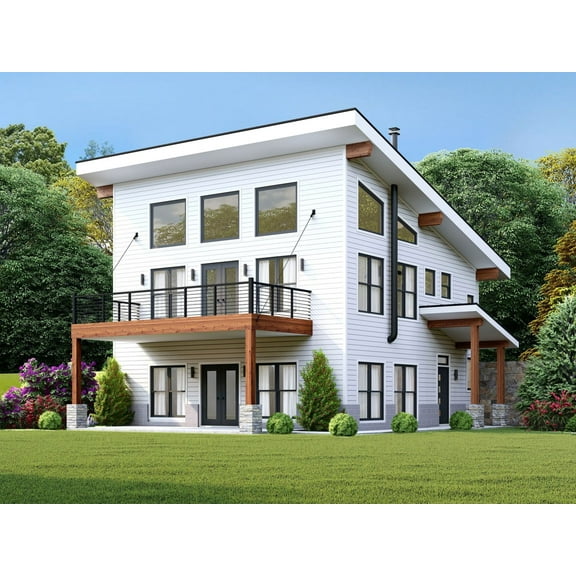 763-9924: Modern Contemporary 3 Bed, 2 Bath Luxury Home Plan, 2184 Sq Ft: Full Blueprints with License to Build by Home Plan Marketplace - Lesuto