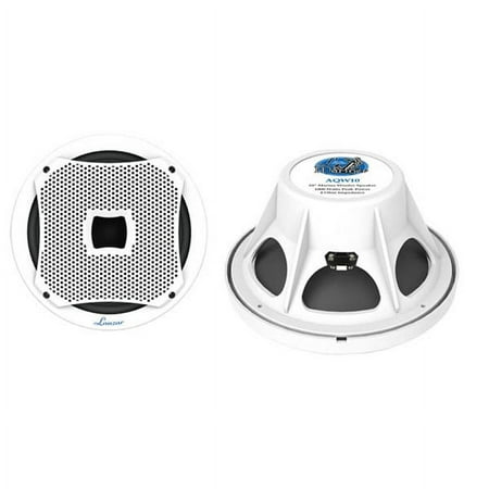 Lanzar 800 Watts 10" Marine Subwoofer (White Color)