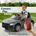 thumbnail image 5 of Best Choice Products Kids 12V Electric Ride-On Car Officially Licensed Ford Mustang w/ Remote, LED Lights - Gray, 5 of 10