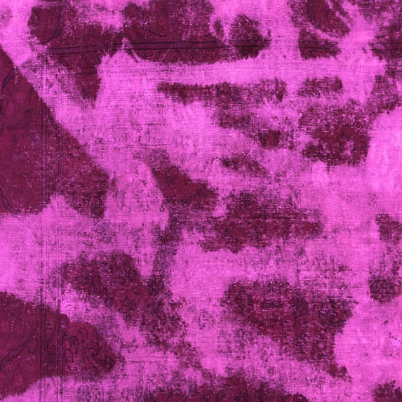 Ahgly Company Indoor Square Abstract Pink Modern Area Rugs, 6' Square