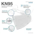 thumbnail image 4 of Best Trading 50 Cubrebocas KN95, Mascarilla de Protección Certificada, Tapabocas Individual con 5 Capas de Protección contra Partículas, con Ajustador Nasal Oculto, Tecnología Ligera (Blanco), 4 of 5