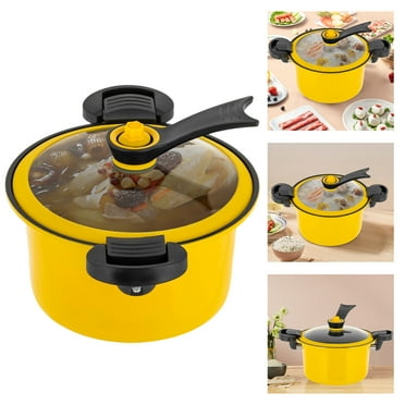 Micro Pressure Cooker Stainless Steel Pressure Cooker Non-Stick Pot Yellow