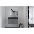 thumbnail image 6 of Amazon 30" Gray Wood Floating Vanity with Black Top and Chrome Trim, 6 of 10