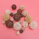 thumbnail image 3 of 18pcs Sepaktakraw Photo Props Natural Plants Are Hand-Woven Rattan Sepaktakraw Ornaments for Party Gathering Home (White, Natural, Coffee Color 3cm, e, 3 of 4