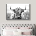 thumbnail image 4 of PixonSign Framed Canvas Print Wall Art Black & White Shetland Cow Portrait Farmhouse Art Rustic Decor Nature Animals Modern Art Realism Cozy Decorative Colorful Multicolor - 16"x24" White, 4 of 5