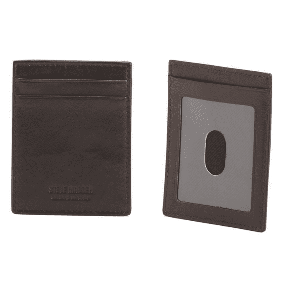 STEVE MADDEN Antique Brown leather Business/ Credit Card Holder MSRP $30