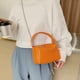 thumbnail image 5 of Bolsa de hombro con cadena de con asa superior de color sólido de cuero PU para mujer (naranja) Likrtyny Para Estrenar, 5 of 9